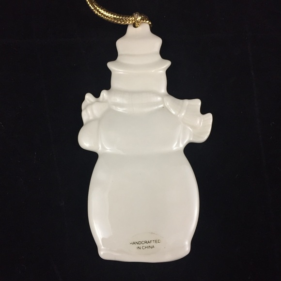 Lenox Flat Snowman Porcelain Christmas Ornament - Picture 5 of 6